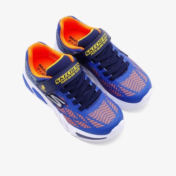 BRAND NEW boy youth skechers flex glow elite light up velcro shoes size 3Y & 4Y - Picture 3 of 9